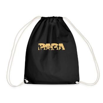 Pêche papa - Sac de sport léger - noir - Devant