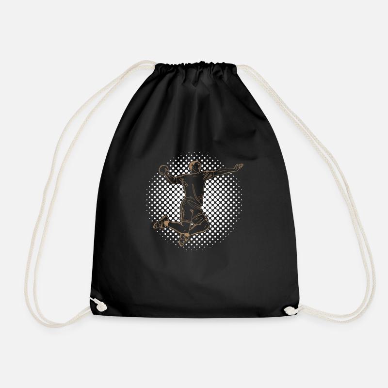 Handball Handballer - Turnbeutel - Schwarz