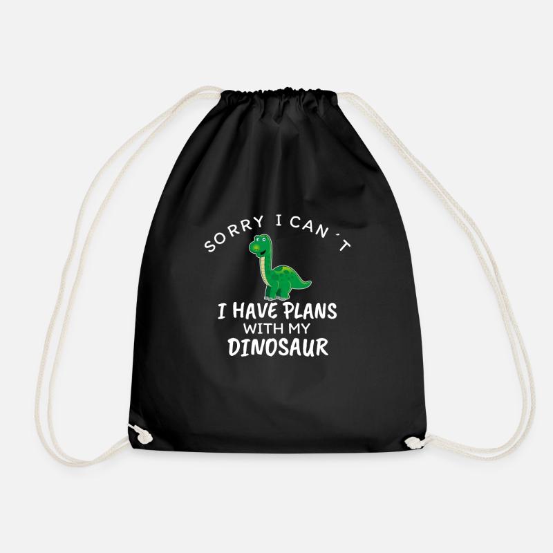 dinosaur - Drawstring Bag - black