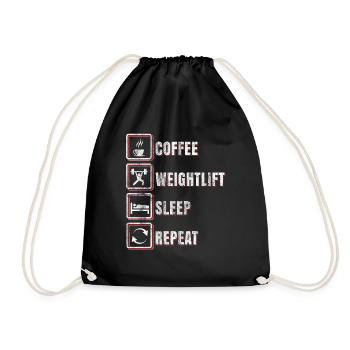 Haltérophilie routine sportive - Sac de sport léger - noir - Devant