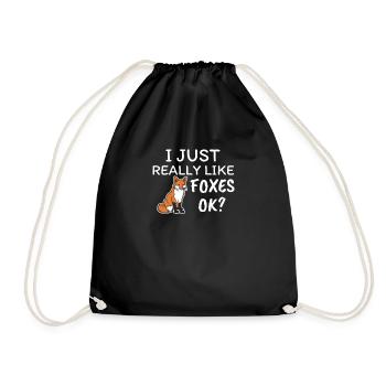 Fuchs - Turnbeutel - Schwarz - Vorne