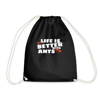 ant - Drawstring Bag - black - Front