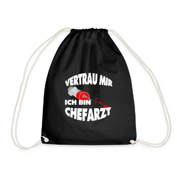 Chefarzt - Turnbeutel - Schwarz - Vorne