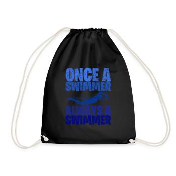Bath Lake Ocean Swimming Gift - Drawstring Bag - black - Front