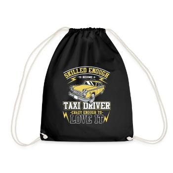 Taxi driver skills - Drawstring Bag - black - Front