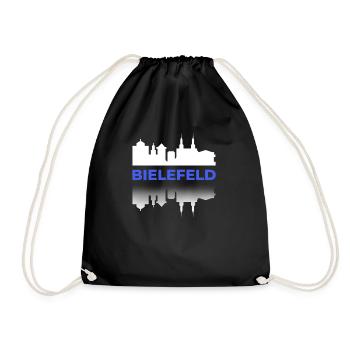 Bielefeld Blue German Cities Travel NRW Location City - Drawstring Bag - black - Front