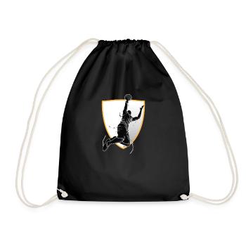 Basketball basket Basketballer gift - Drawstring Bag - black - Front