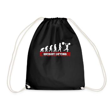 Weightlifting athletic development - Drawstring Bag - black - Front