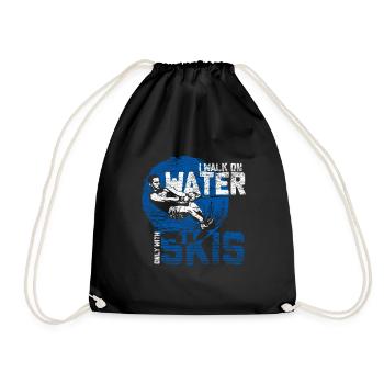 Water-skiing - Drawstring Bag - black - Front