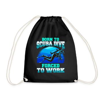 Diving Diver DTG Scuba Diving Professional Diver - Drawstring Bag - black - Front