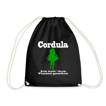 Cordula - Ich hab dich Tanzen gesehen - Turnbeutel - Schwarz - Vorne