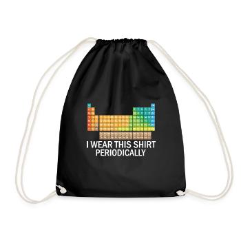 Periodic table of elements - Drawstring Bag - black - Front