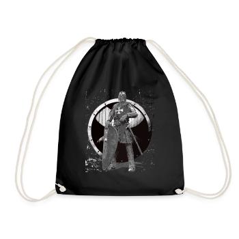 Crusader Knight Templar Knights Medieval Gift - Drawstring Bag - black - Front