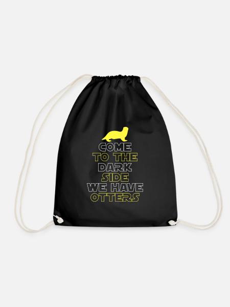 Fischotter Otter Nager Geschenk Seite - Turnbeutel - Schwarz
