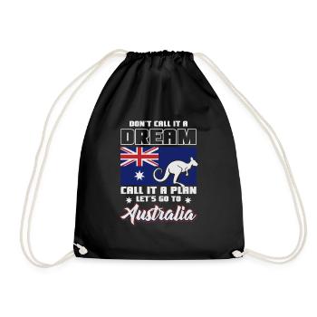 Australia Dream Country - Drawstring Bag - black - Front