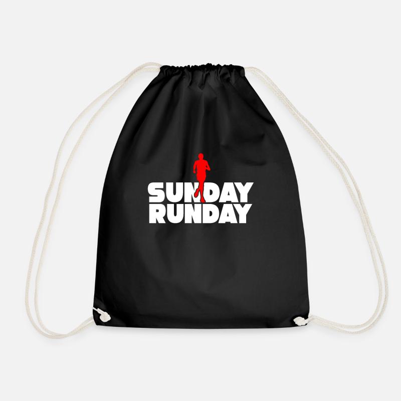 Ultramarathon Sunday Runday Gift Marathon - Drawstring Bag - black