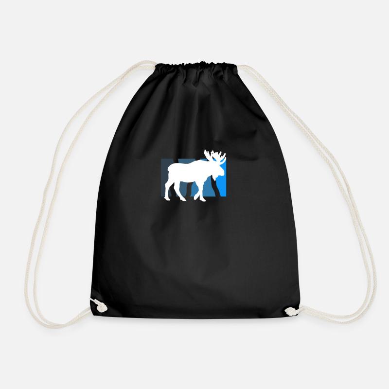 Moose - Drawstring Bag - black