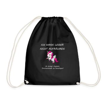 Unicorn Stardust Clean Up Gift - Drawstring Bag - black - Front