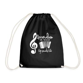 Accordéon - Accordéoniste - Accordéon - Vie - Sac de sport léger - noir - Devant