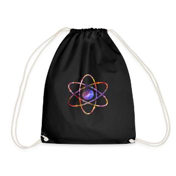Physik Energie Atom Physiker Student Geschenk - Turnbeutel - Schwarz - Vorne