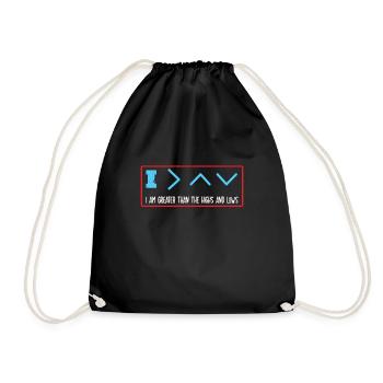 Funny Type 1 Diabetes - Diabetic Gift - Drawstring Bag - black - Front