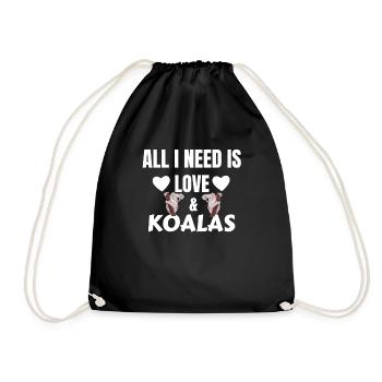koala - Sac de sport léger - noir - Devant