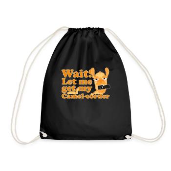 Camel caméra Films Jeu de mots Drôle Cadeau - Sac de sport léger - noir - Devant