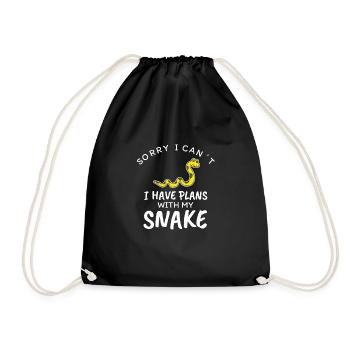 Snake - Drawstring Bag - black - Front