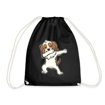 Cavalier King Charles Spaniel Chien Dabbing - Sac de sport léger - noir - Devant