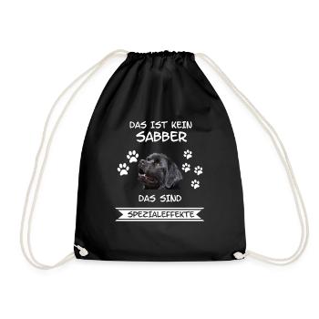 Newfoundland dog - Drawstring Bag - black - Front