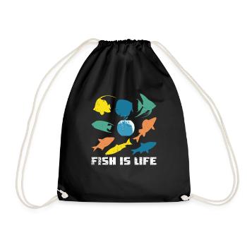 Aquarium aquarium life - Drawstring Bag - black - Front