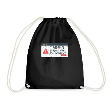 Computer Scientist Computer - Drawstring Bag - black - Front