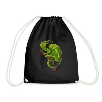 Caméléon reptile - Sac de sport léger - noir - Devant
