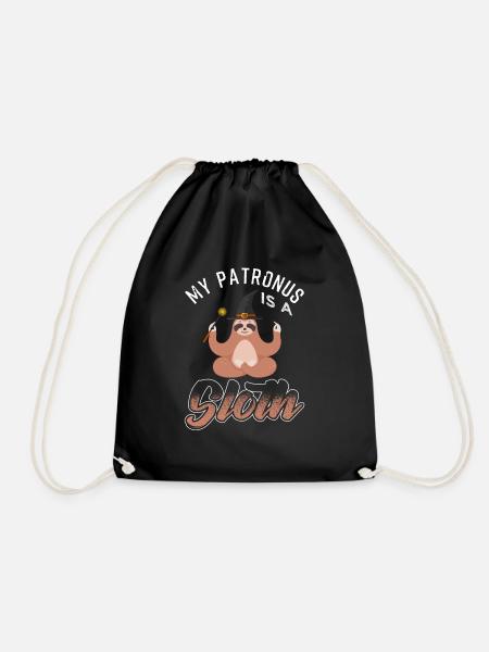 My Patronus Is A Sloth Cute Wizard Lovers - Turnbeutel - Schwarz
