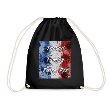 Travail Famine Pâtes Riz - Sac de sport léger - noir - Devant