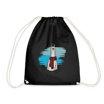 Lustige Lama-Lama-Alpaka-T-Shirt Geschenkideen - Turnbeutel - Schwarz - Vorne