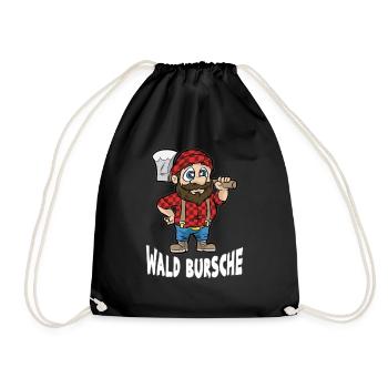 WALD BURSCHE Forestier forestier forestier bûcheron Dessin animé - Sac de sport léger - noir - Devant
