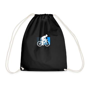 Fahrradfahren - Turnbeutel - Schwarz - Vorne