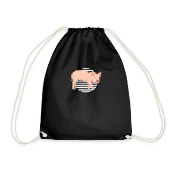 porc - Sac de sport léger - noir - Devant