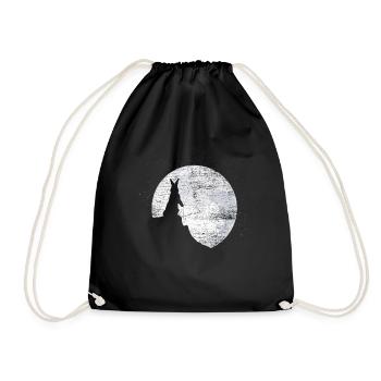 Bunny moon - Drawstring Bag - black - Front