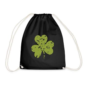 QUATRE FEUILLES DE TRÈFLE-FOUR-LEAF CLOVER - Sac de sport léger - noir - Devant