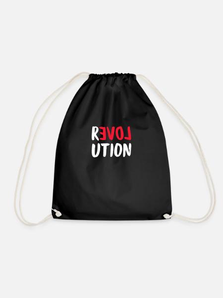 Liebe Love Revolution - Turnbeutel - Schwarz