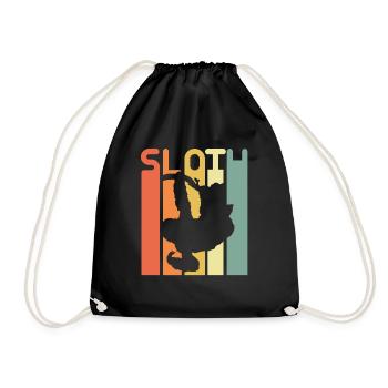 Sloth Zoo - Drawstring Bag - black - Front