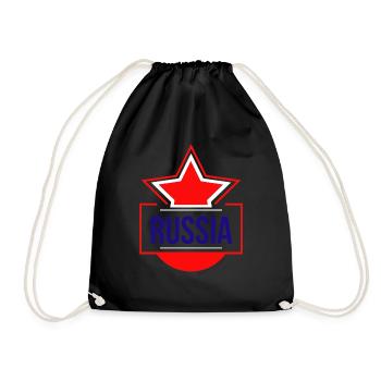 Russie Drapeau Drapeau Russe Pays Russe Drôle - Sac de sport léger - noir - Devant