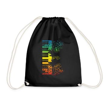 Clavier piano cadeau musique musicien instrument - Sac de sport léger - noir - Devant