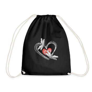 Dragonfly passion - Drawstring Bag - black - Front