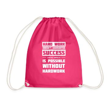 Hart arbeiten macht erfolgreich - Turnbeutel - Fuchsia - Vorne