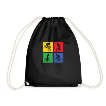 Cycle - Drawstring Bag - black - Front