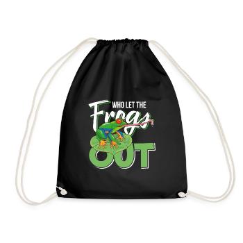 frog - Drawstring Bag - black - Front