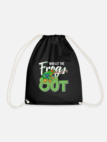 Frosch - Turnbeutel - Schwarz